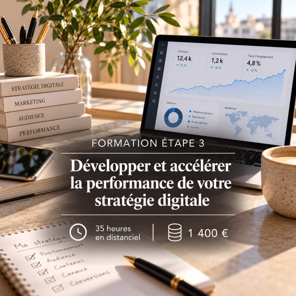 ETAPE 3 - DEVELOPPER ET ACCELERER LA PERFORMANCE DE VOTRE STRATEGIE DIGITAL - ART PROFESSIONAL SCHOOL